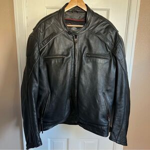 Milwaukee Clothing Co. Classic Black Leather Biker Jacket